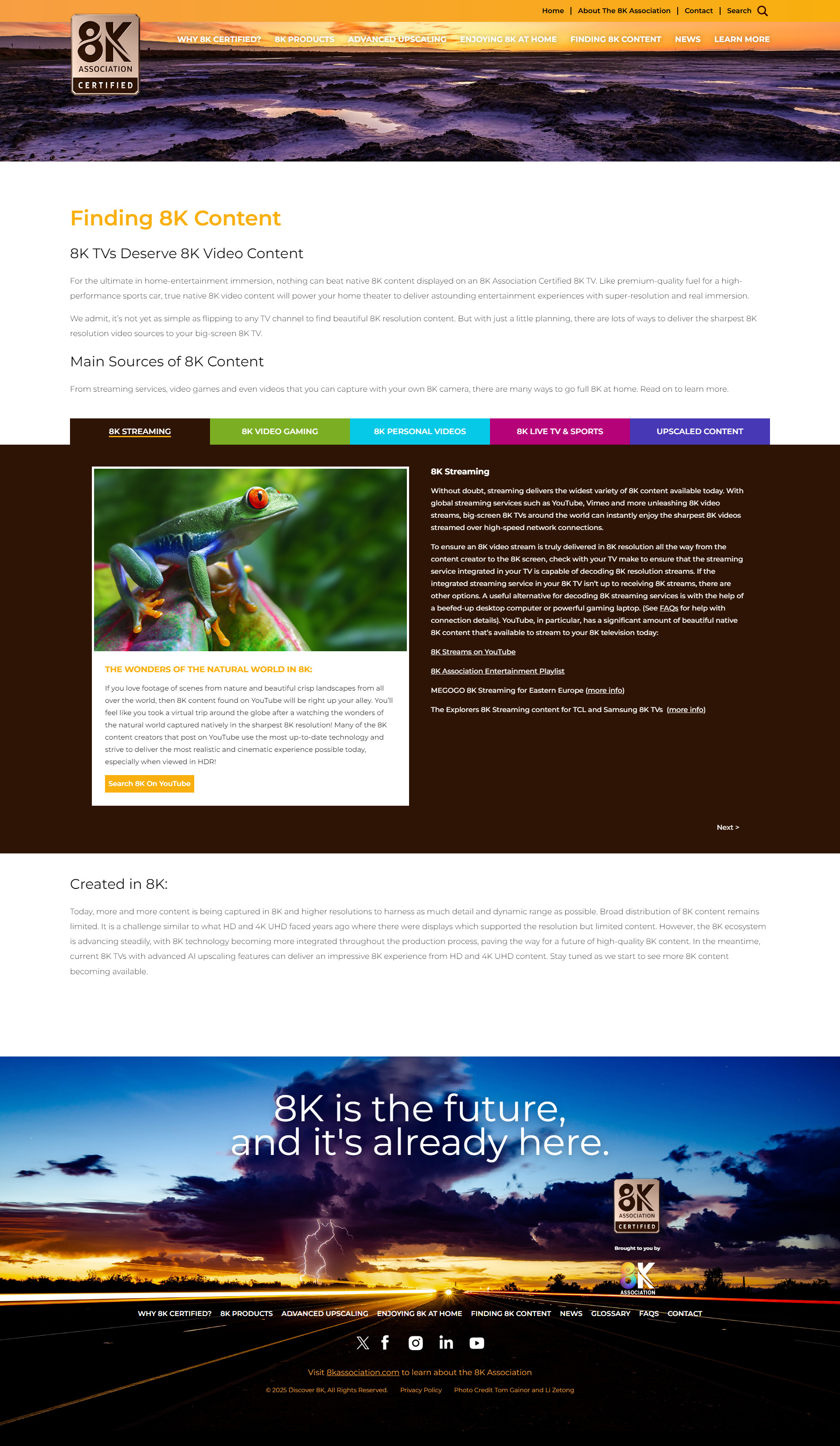 discover8k.com/finding-8k-content/ 1920px full page screenshot.